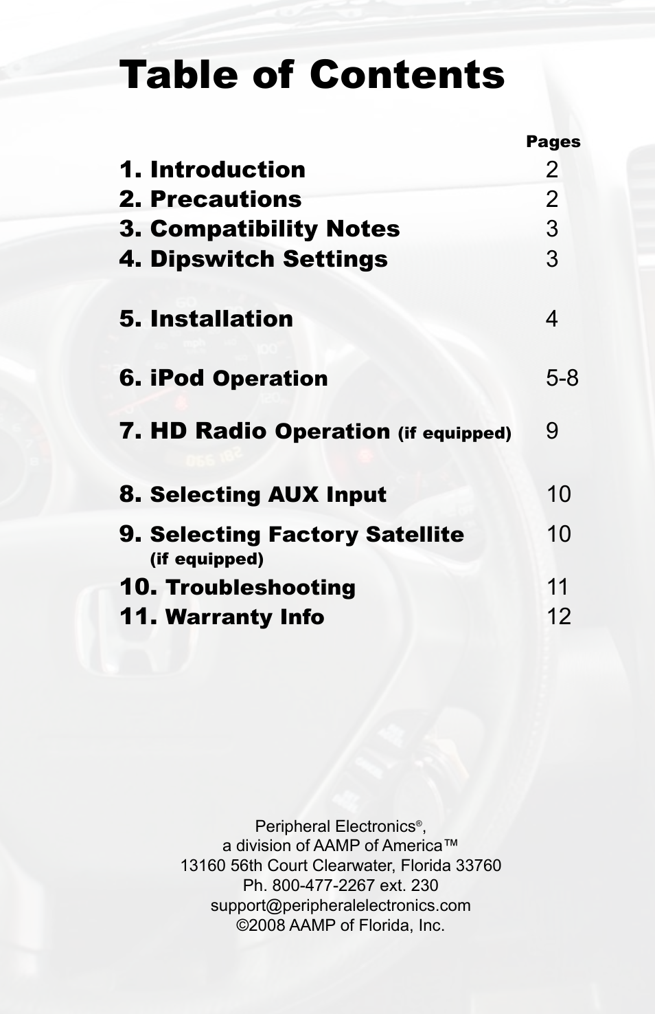 Peripheral Electronics PGHHD1 User Manual | Page 2 / 16