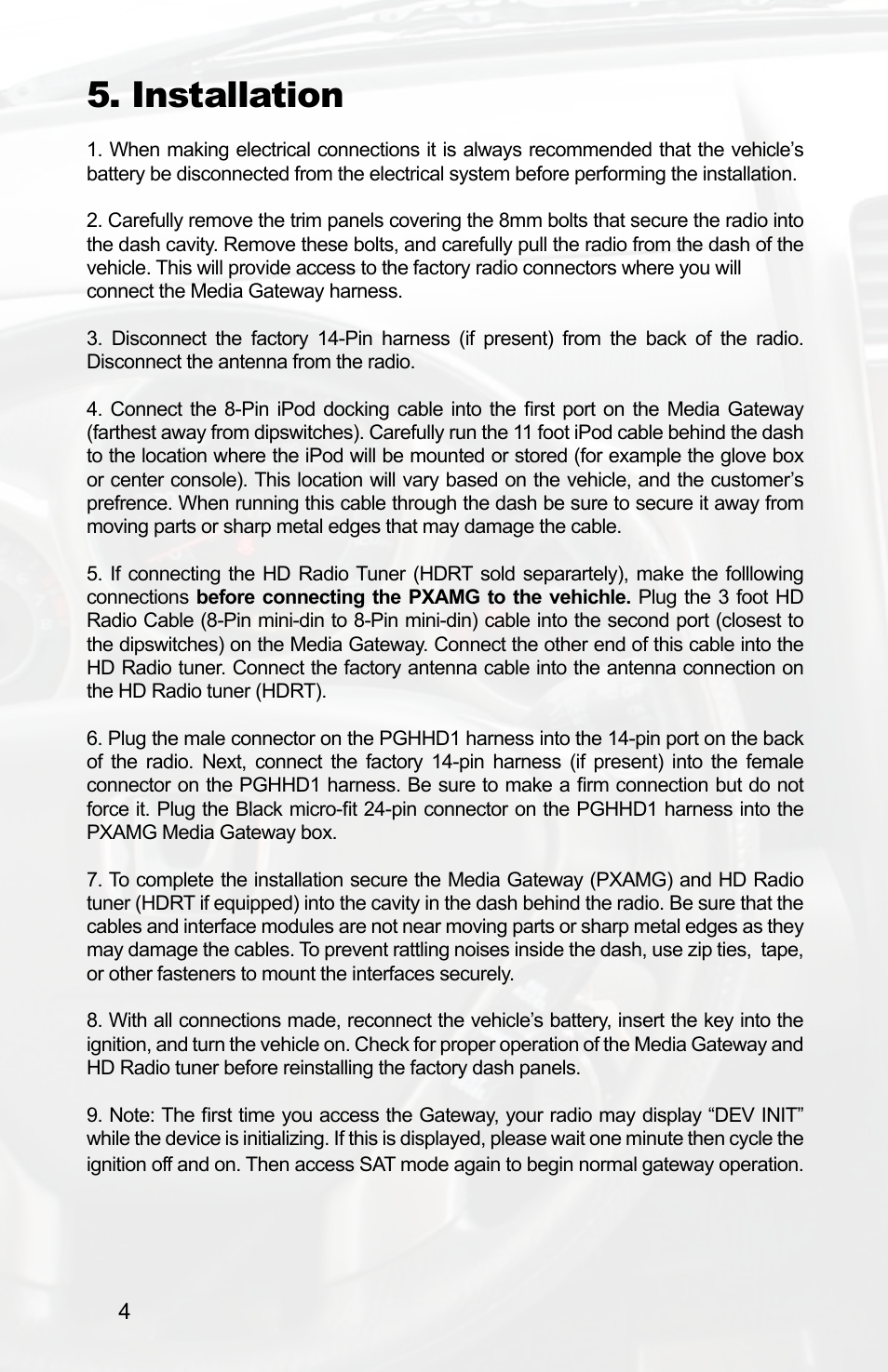 Installation | Peripheral Electronics PGHHD1 User Manual | Page 6 / 16