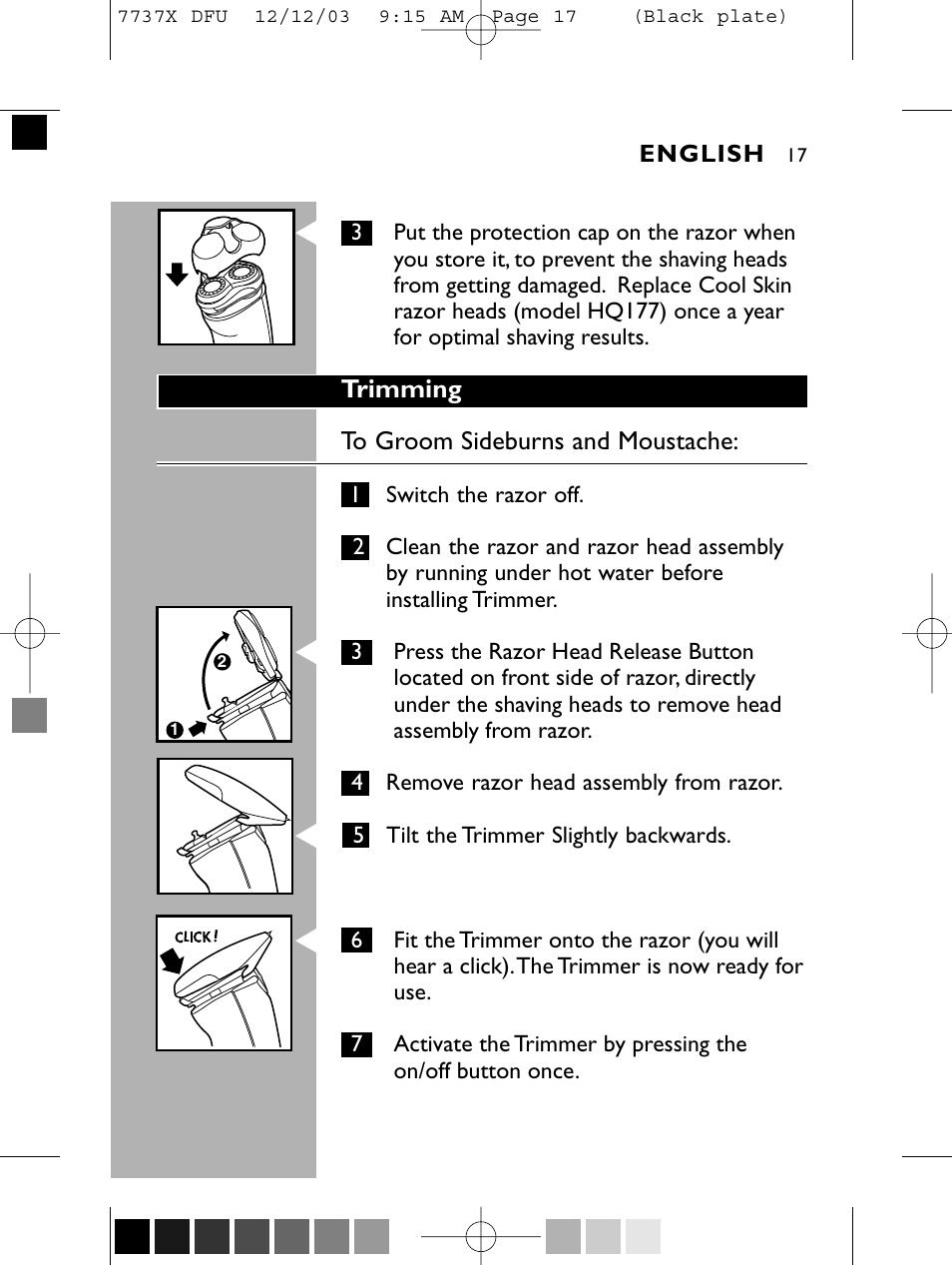 Philips Norelco 7737X User Manual | Page 16 / 51