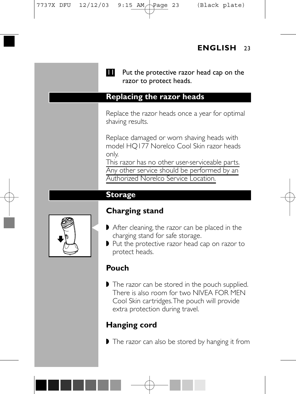 Philips Norelco 7737X User Manual | Page 22 / 51