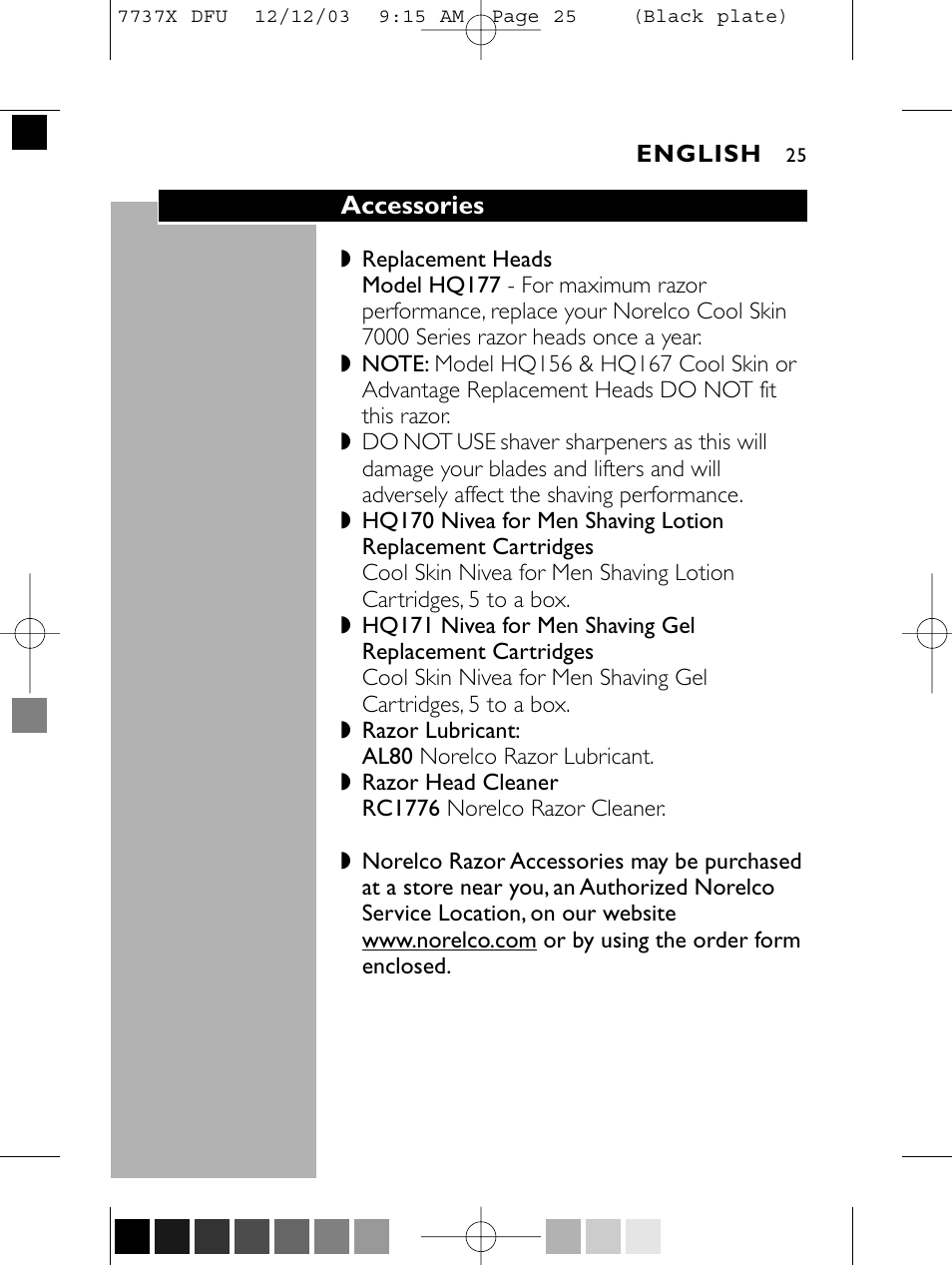 Philips Norelco 7737X User Manual | Page 24 / 51