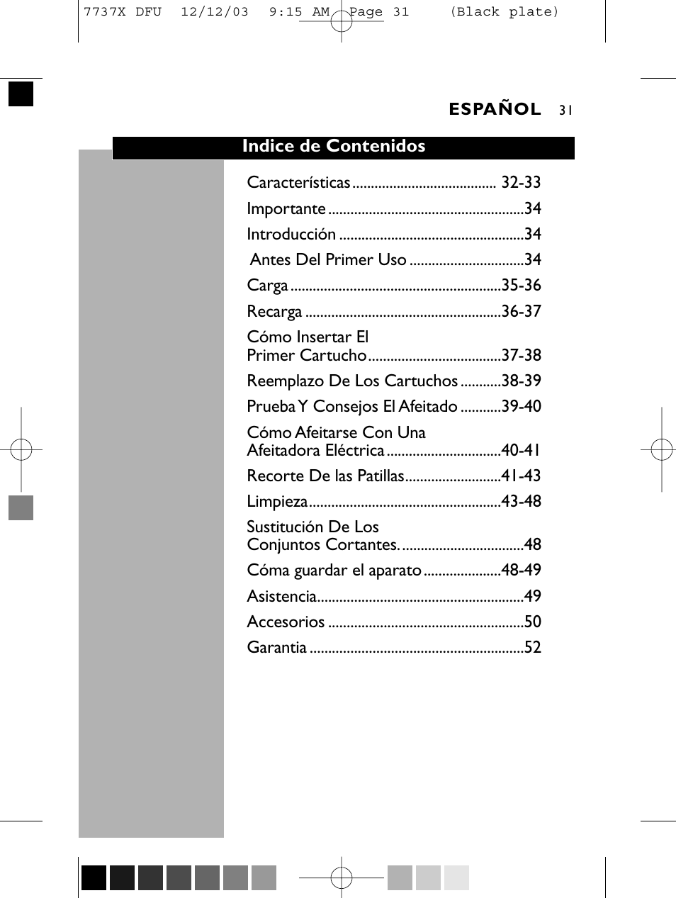 Philips Norelco 7737X User Manual | Page 30 / 51