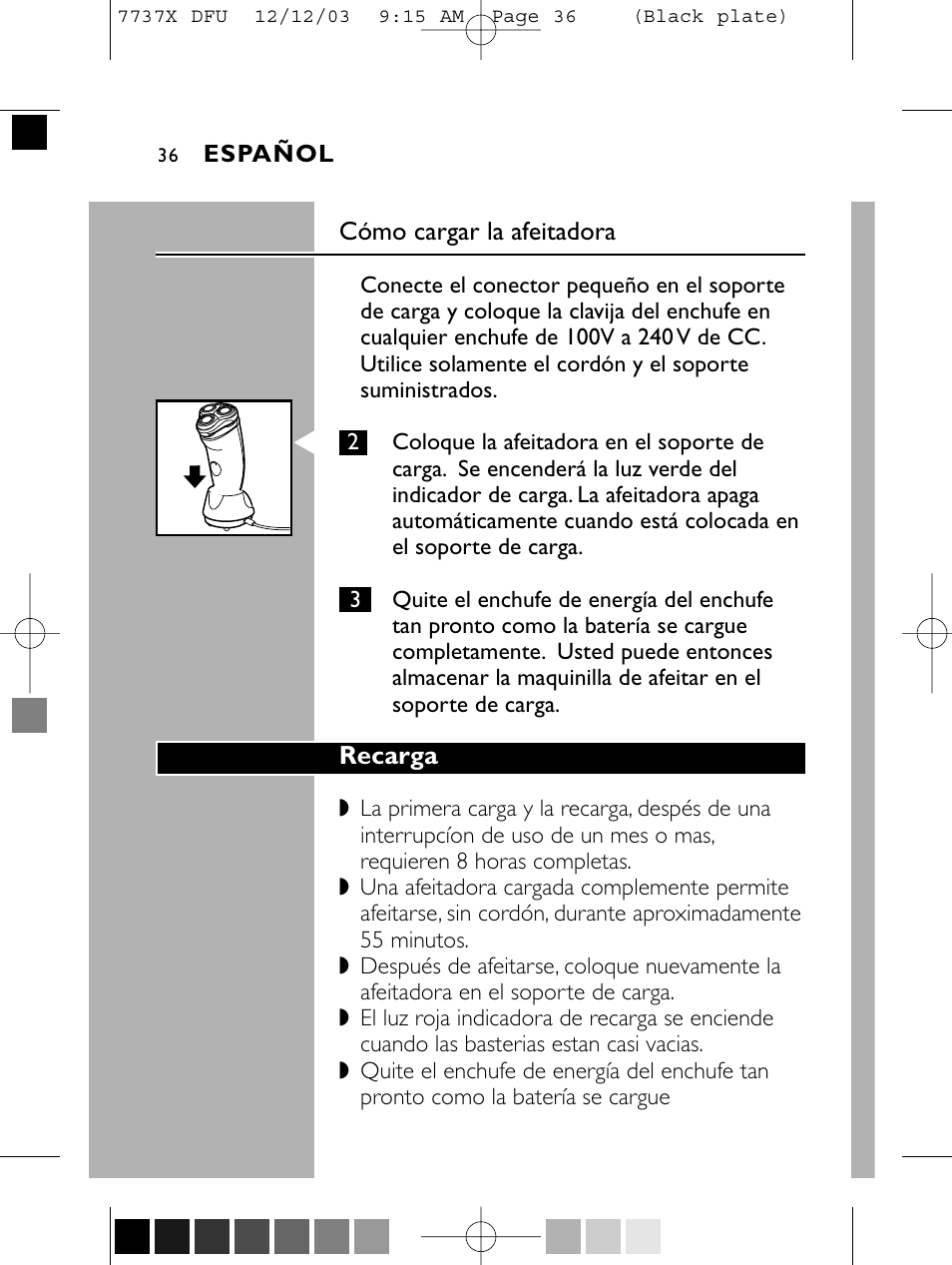 Philips Norelco 7737X User Manual | Page 35 / 51