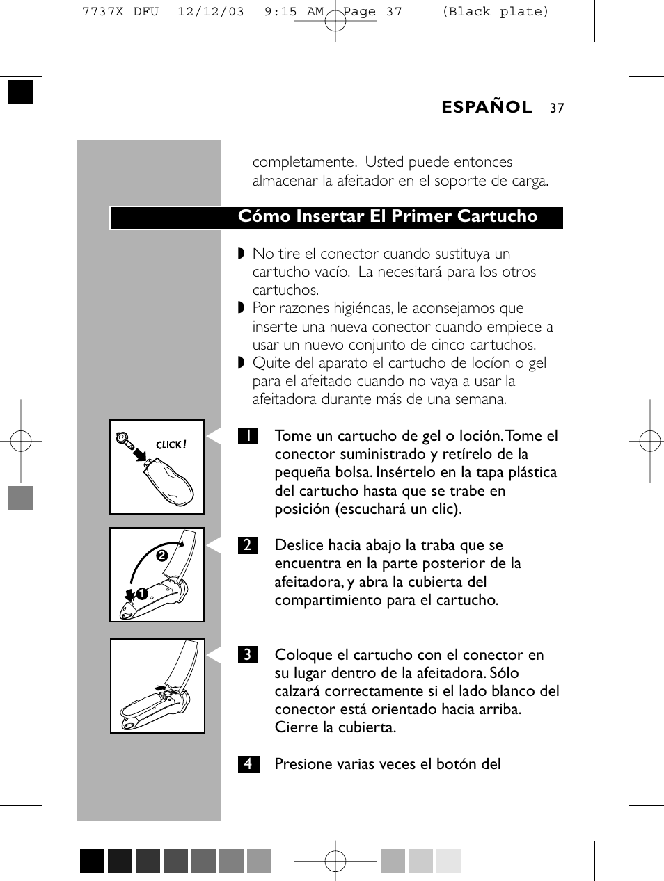 Philips Norelco 7737X User Manual | Page 36 / 51