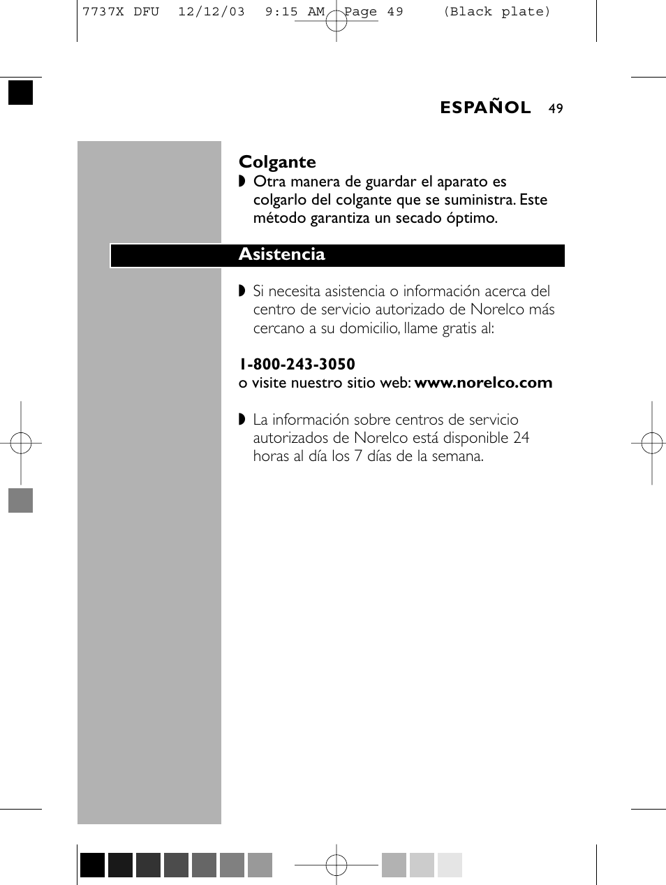 Philips Norelco 7737X User Manual | Page 48 / 51