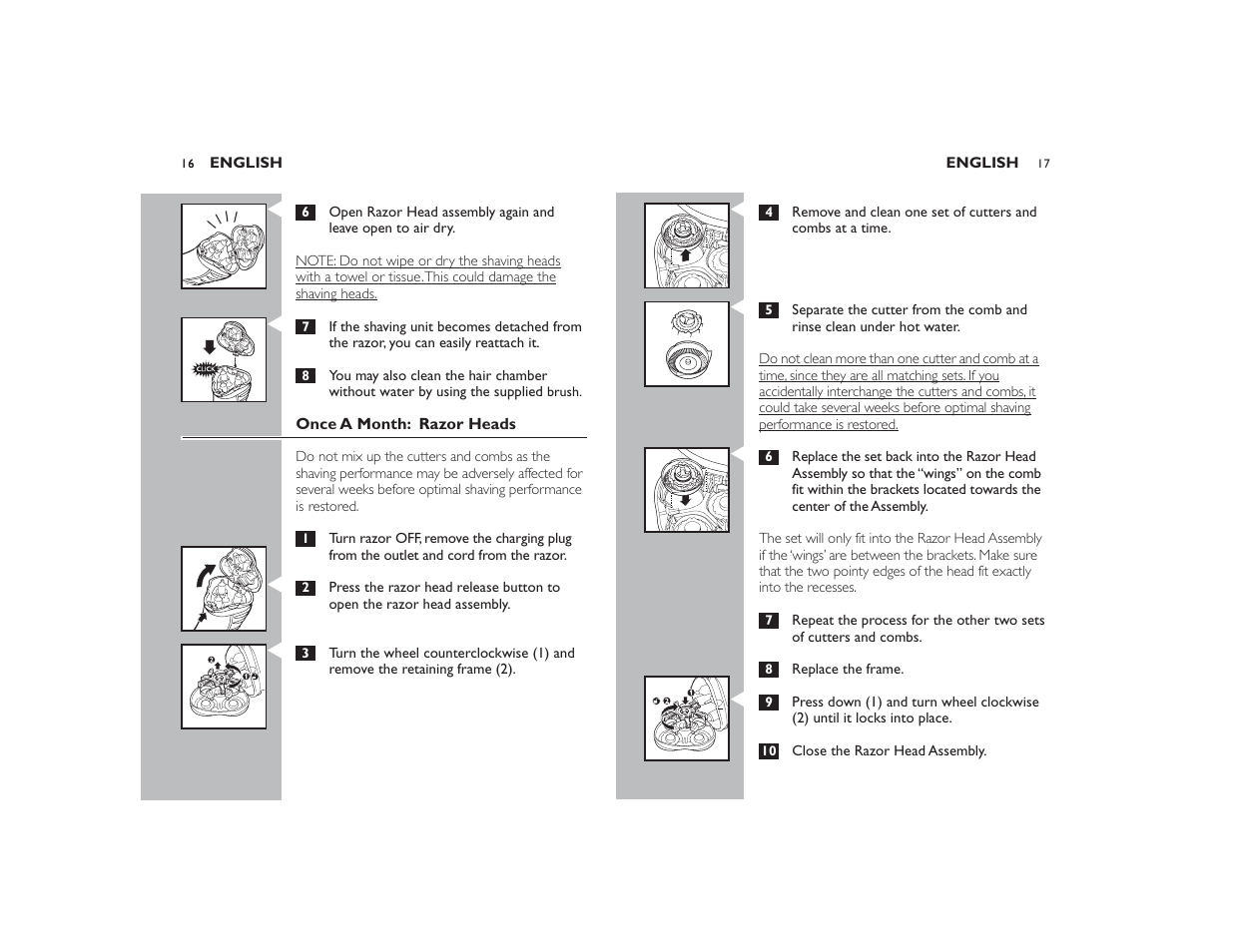 Philips Norelco 7115X User Manual | Page 9 / 11