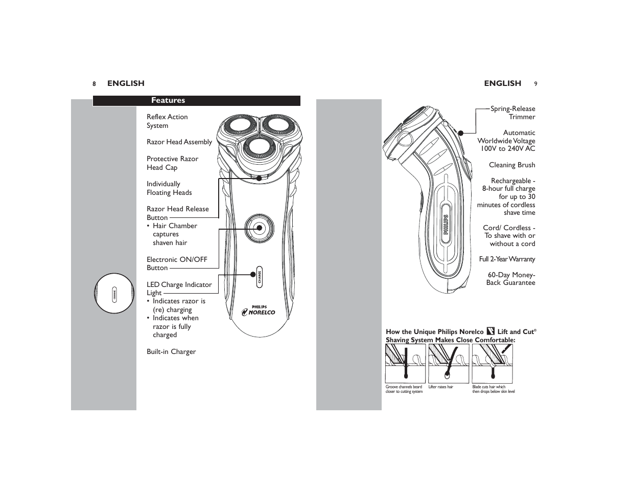 Philips Norelco 7145XL User Manual | Page 5 / 11