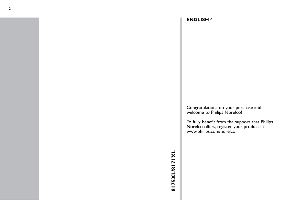 Philips Norelco SPEED-XL 8175XL User Manual | Page 2 / 13