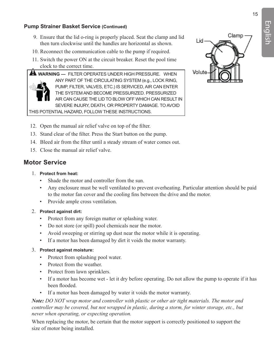 English | Pentair INTELLIFLO VS-3050 User Manual | Page 15 / 158