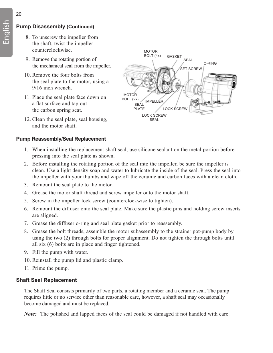 English | Pentair INTELLIFLO VS-3050 User Manual | Page 20 / 158