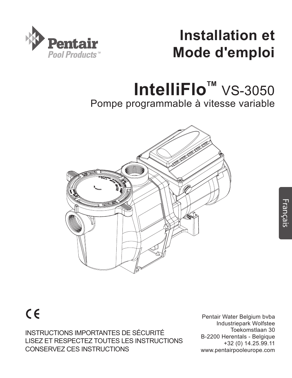 Intelliflo, Installation et mode d'emploi, Vs-3050 | Pentair INTELLIFLO VS-3050 User Manual | Page 79 / 158
