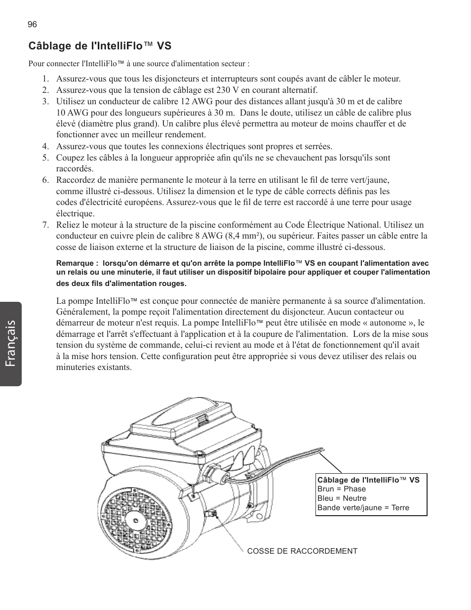 Fr ançais | Pentair INTELLIFLO VS-3050 User Manual | Page 96 / 158