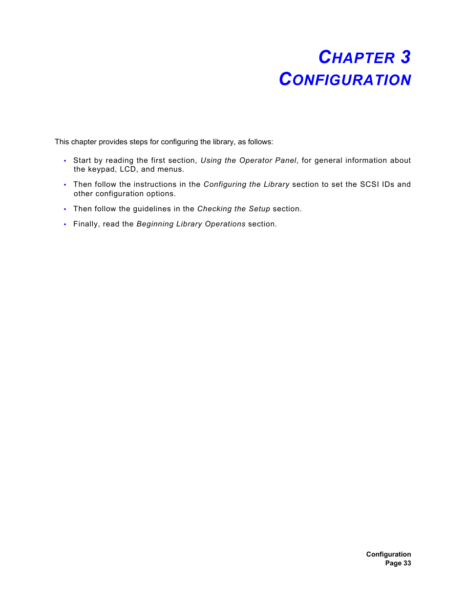Chapter 3 configuration, Hapter, Onfiguration | Plasmon V15 User Manual | Page 35 / 138