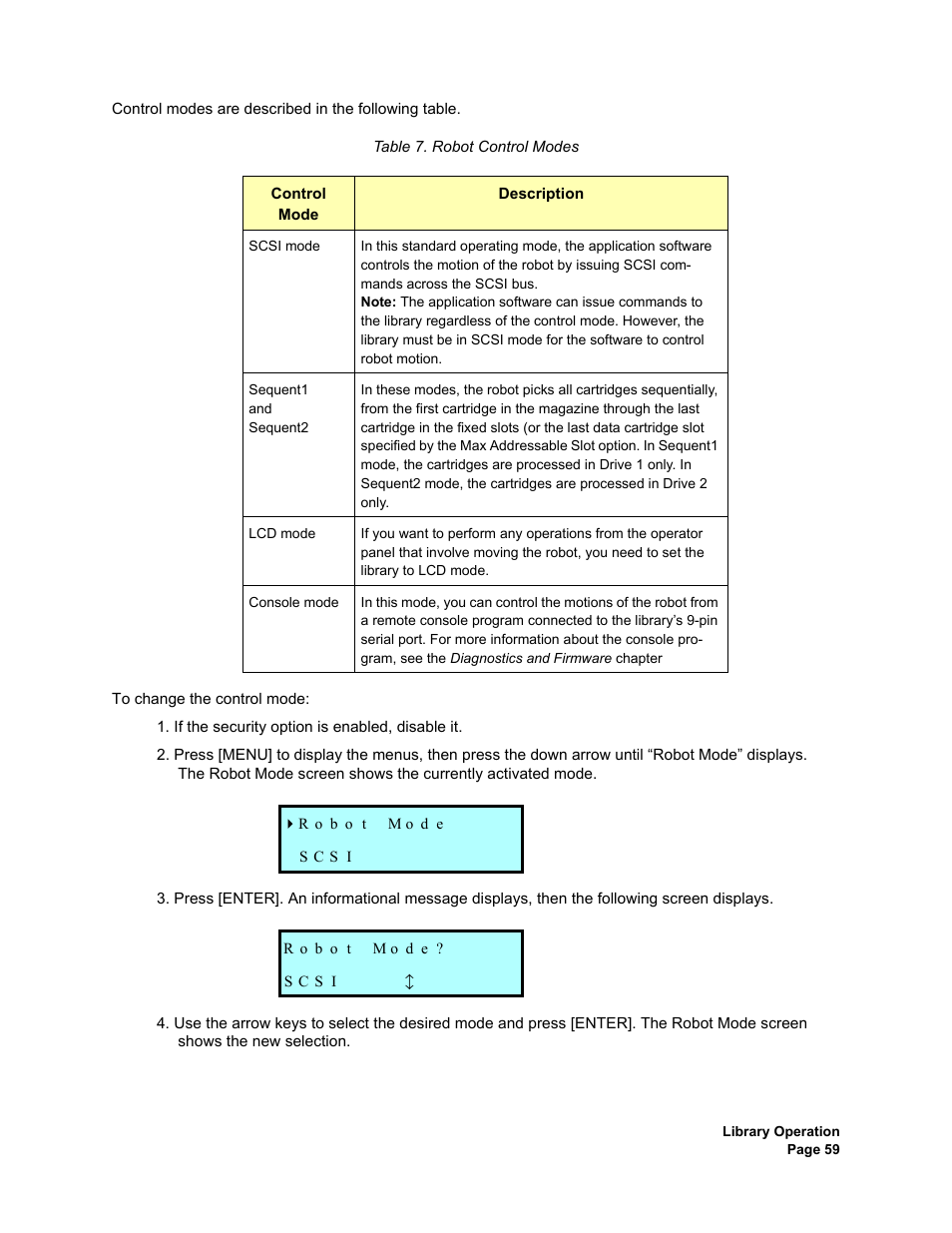 Robot control modes | Plasmon V15 User Manual | Page 61 / 138