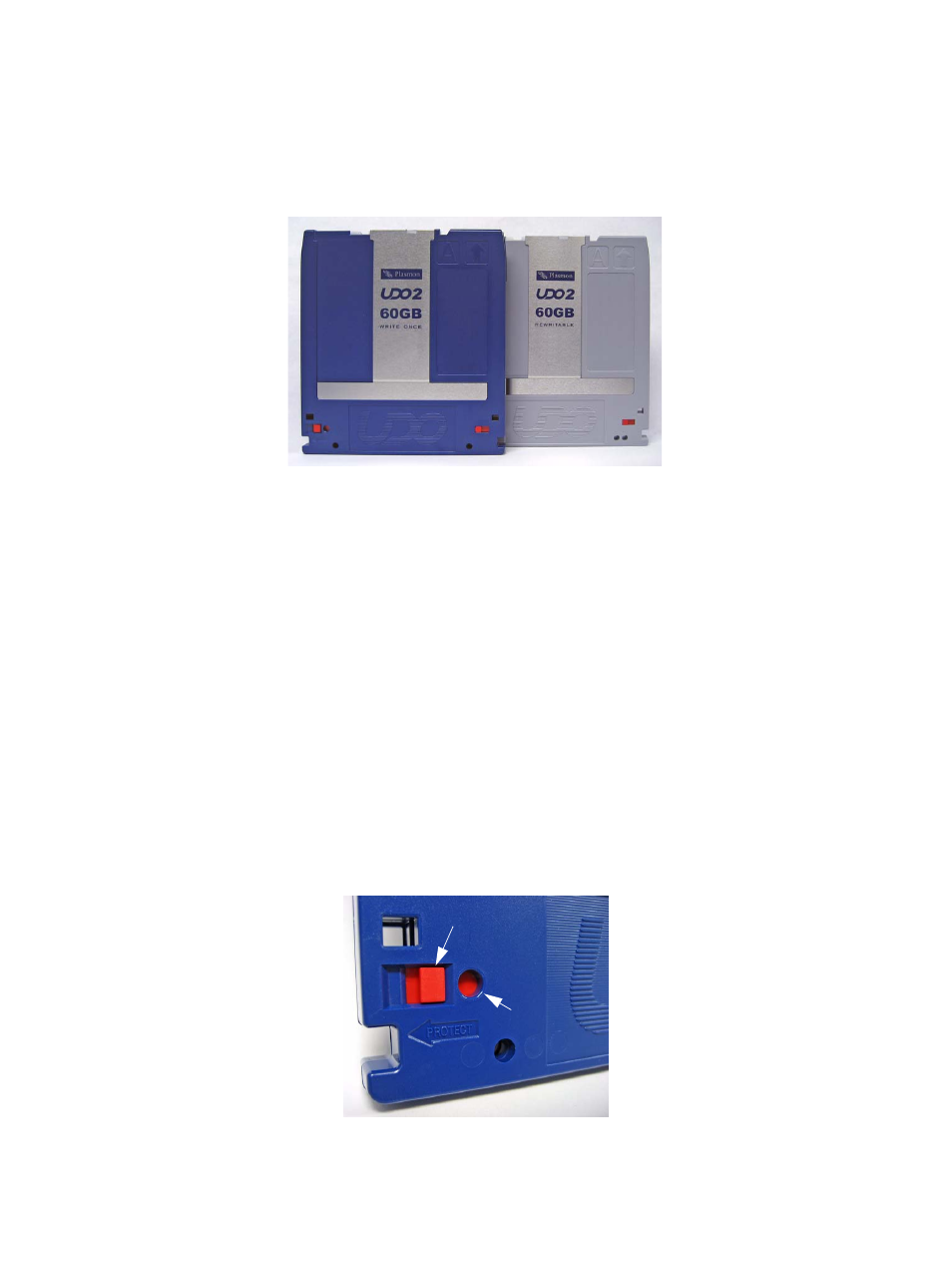 Udo media, Udo media labeling, Inserting udo media | Ejecting udo media, Write protecting udo media | Plasmon 800-102913-00 B User Manual | Page 13 / 36