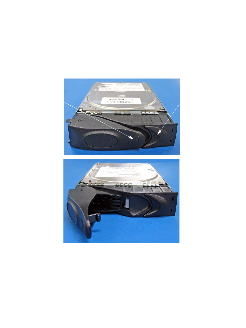 Installing the sata drives, Sata drive release lever and release lever lock | Plasmon 800-102913-00 B User Manual | Page 19 / 36