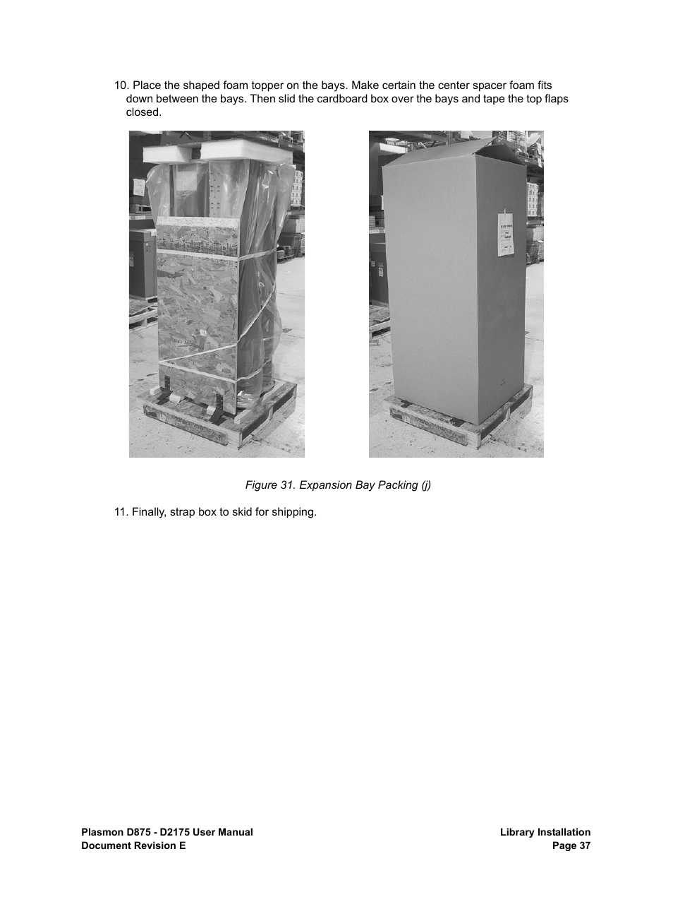 Expansion bay packing (j) | Plasmon LIBRARIES D2175 User Manual | Page 39 / 90
