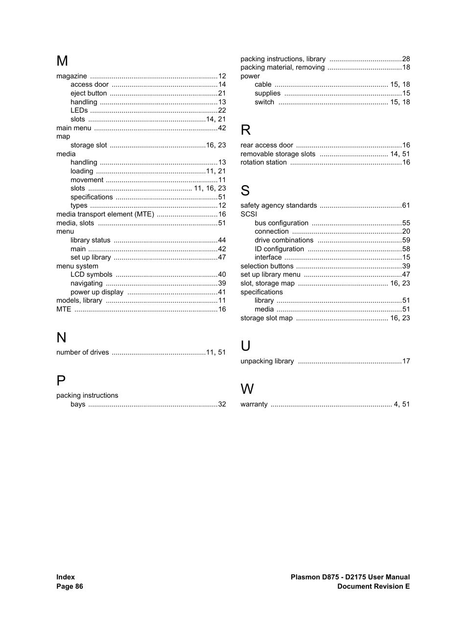 Plasmon LIBRARIES D2175 User Manual | Page 88 / 90