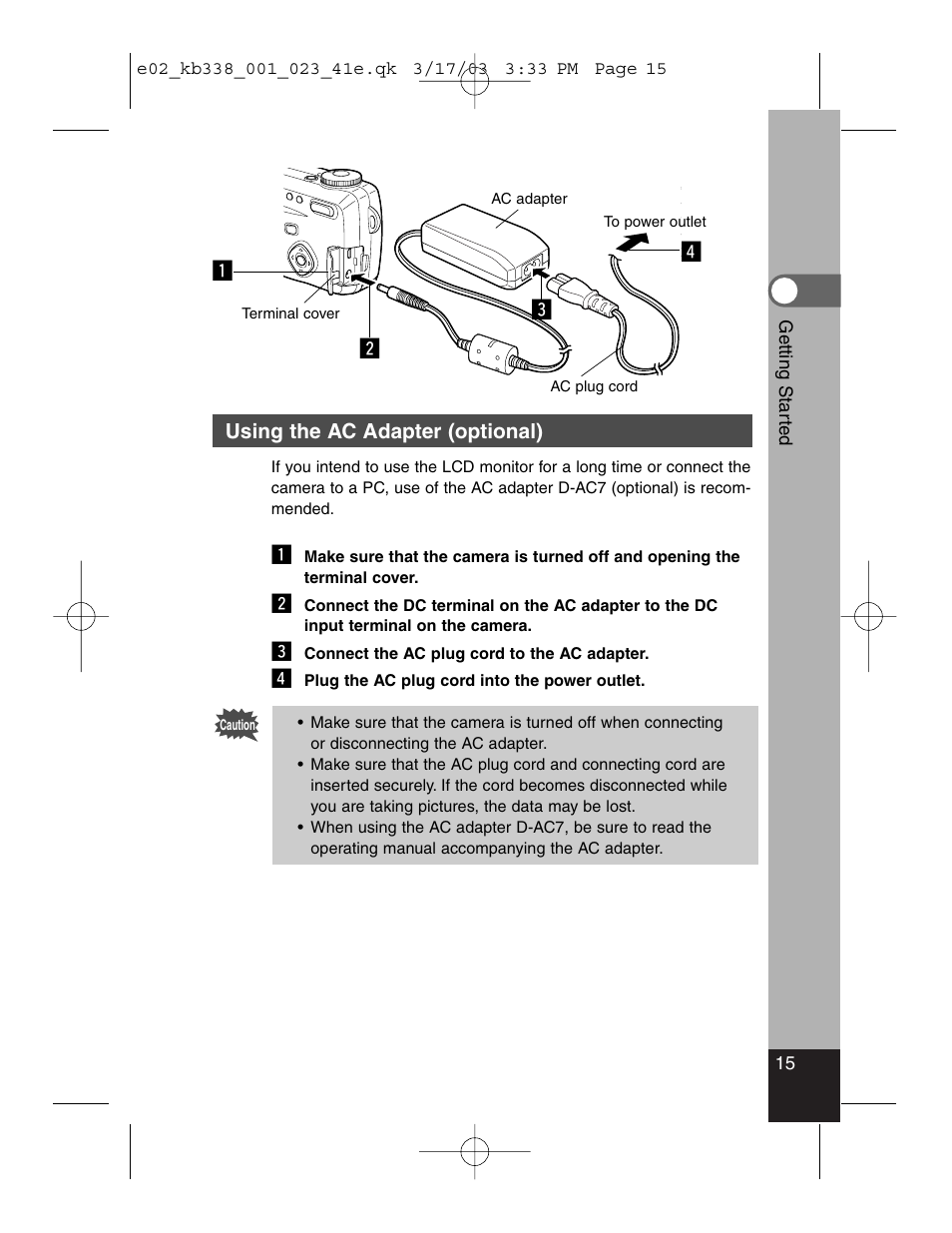 Zx c v | Pentax Optiio550 User Manual | Page 17 / 40