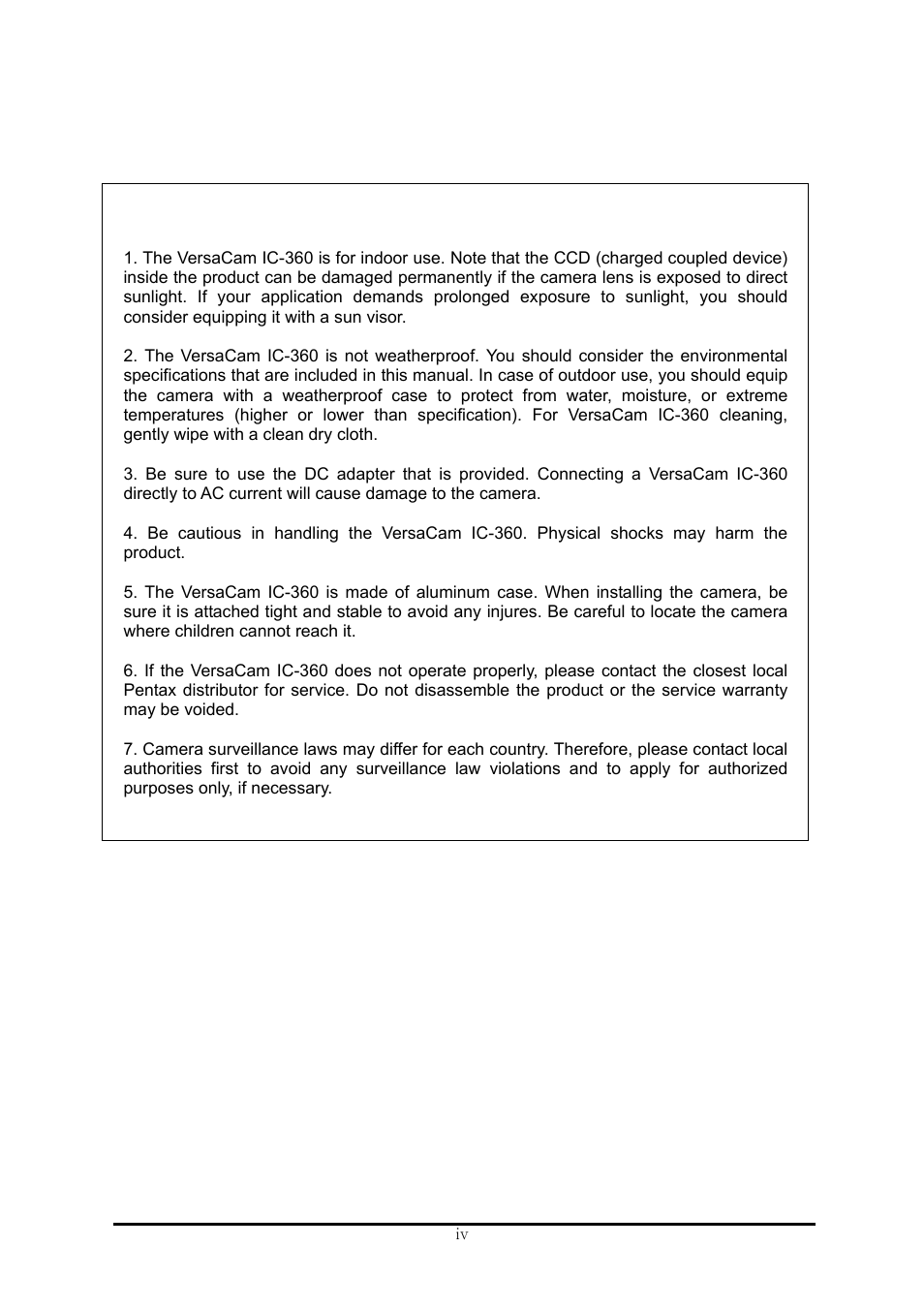 Pentax IC-360 User Manual | Page 4 / 68