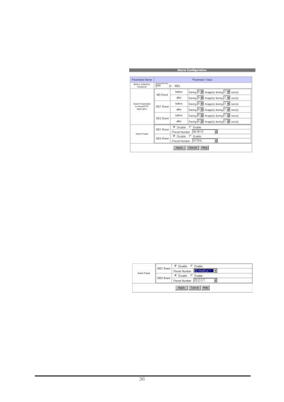 10) alarm configuration | Pentax IC-360 User Manual | Page 42 / 68