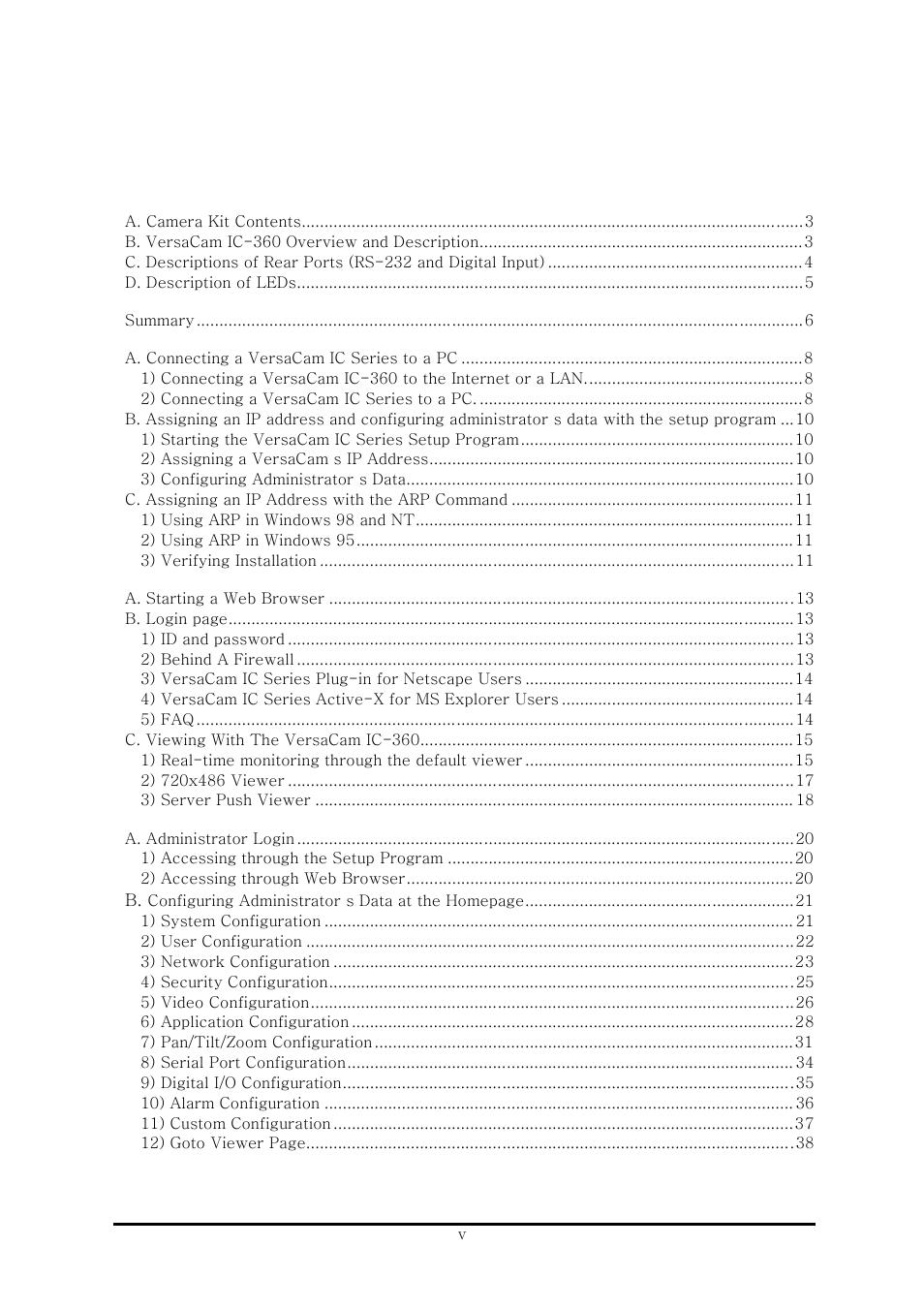 Pentax IC-360 User Manual | Page 5 / 68