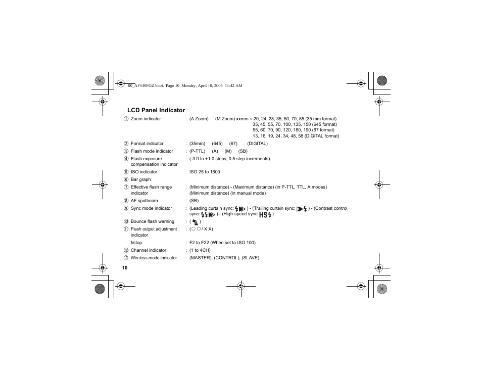 Pentax AF540FGZ User Manual | Page 12 / 96