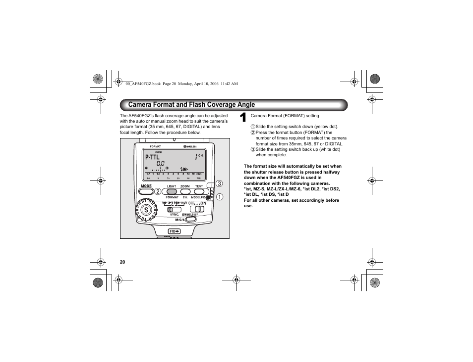 Pentax AF540FGZ User Manual | Page 22 / 96