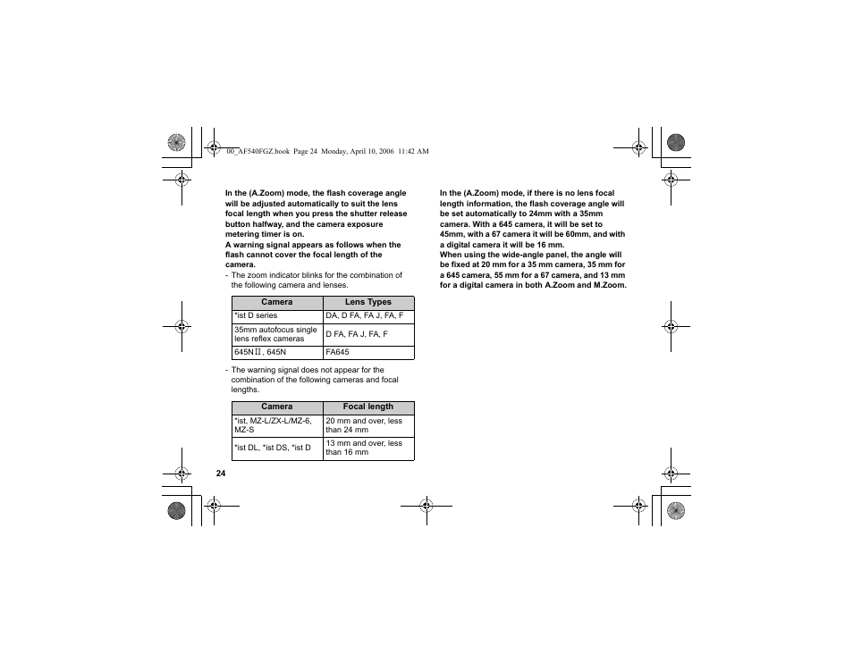 Pentax AF540FGZ User Manual | Page 26 / 96