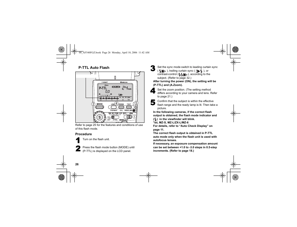 Pentax AF540FGZ User Manual | Page 28 / 96