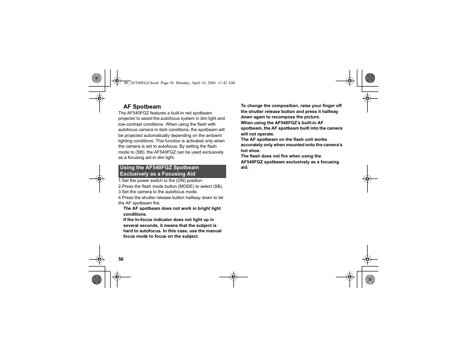 Pentax AF540FGZ User Manual | Page 58 / 96