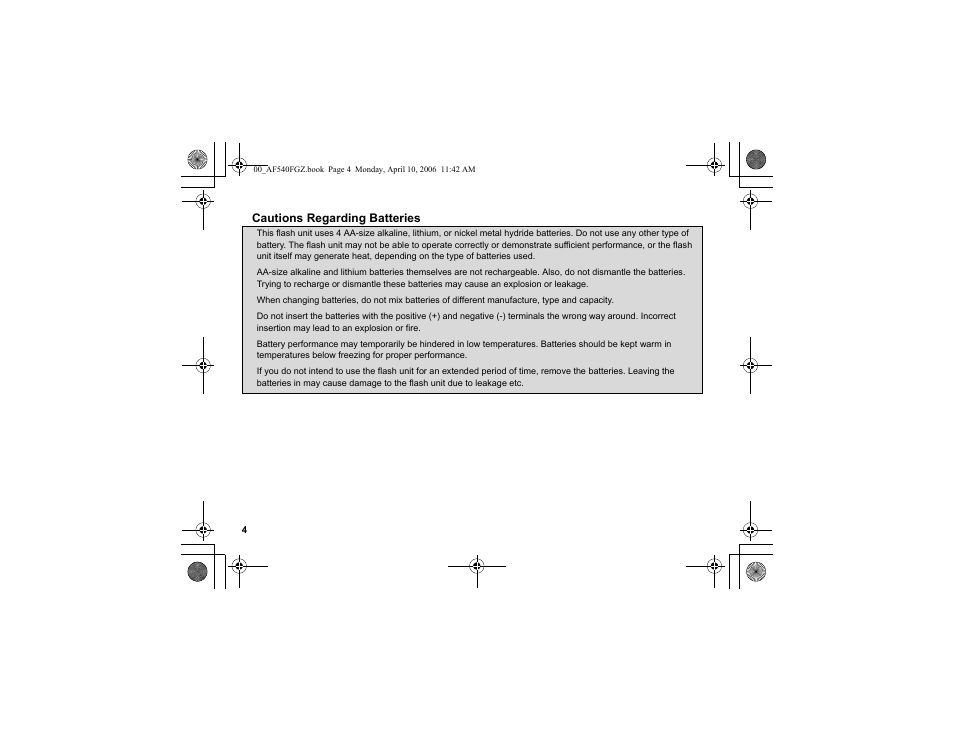 Pentax AF540FGZ User Manual | Page 6 / 96