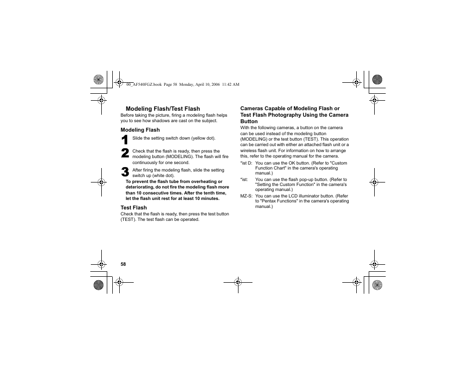 Pentax AF540FGZ User Manual | Page 60 / 96