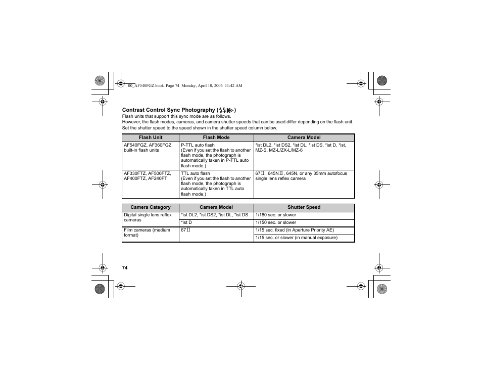 Pentax AF540FGZ User Manual | Page 76 / 96
