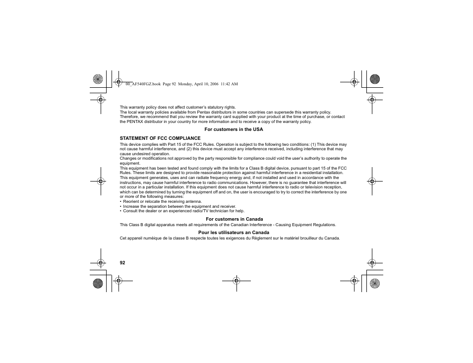 Pentax AF540FGZ User Manual | Page 94 / 96