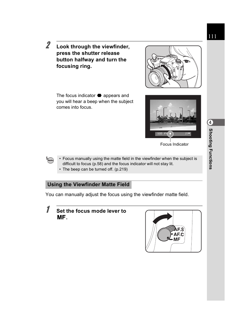 Pentax K20D User Manual | Page 112 / 286