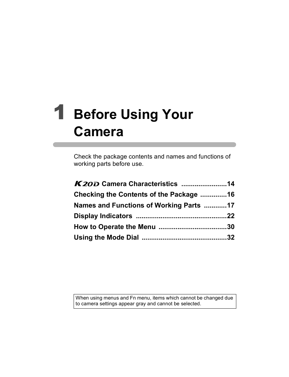 Before using your camera | Pentax K20D User Manual | Page 14 / 286