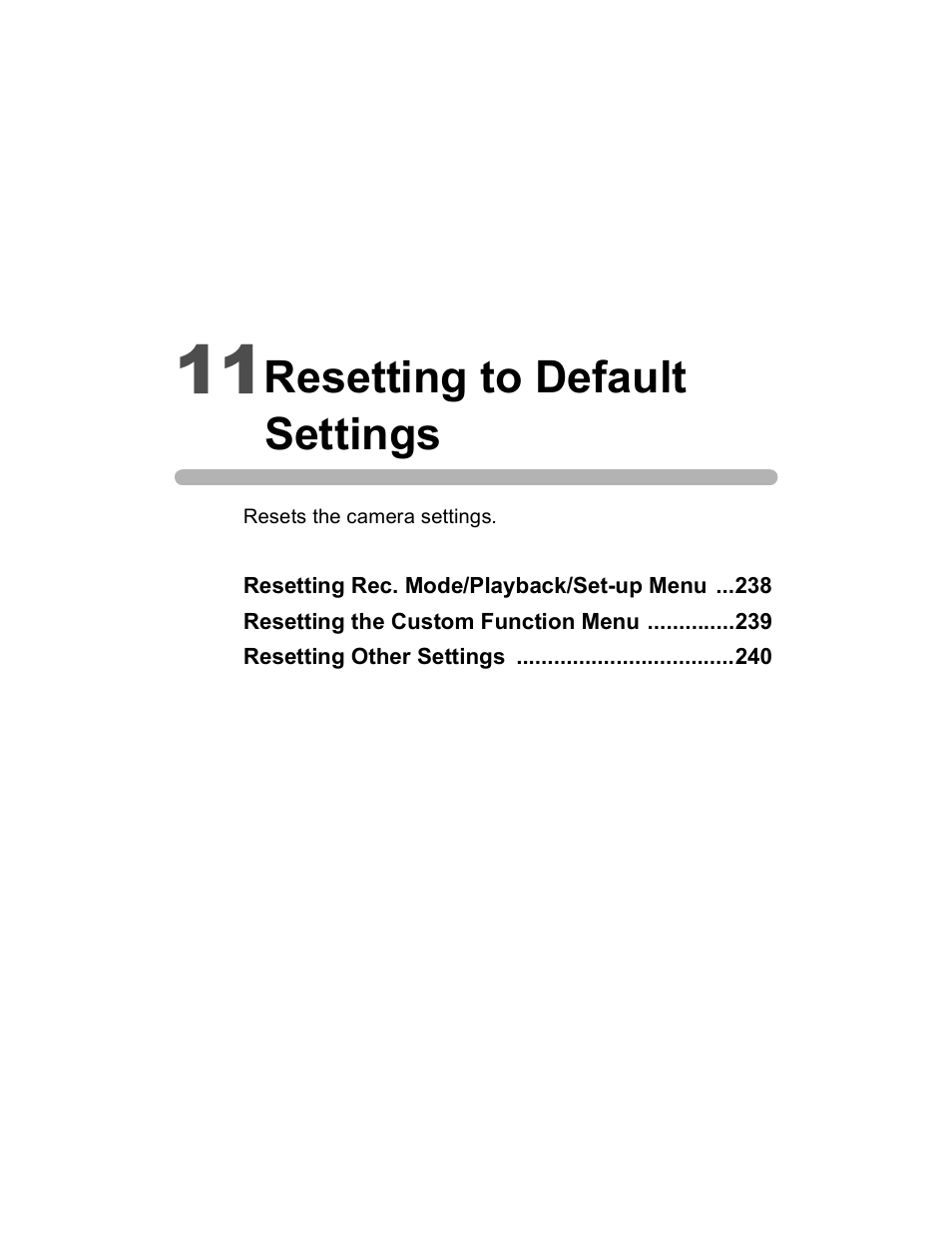 Resetting to default settings | Pentax K20D User Manual | Page 238 / 286