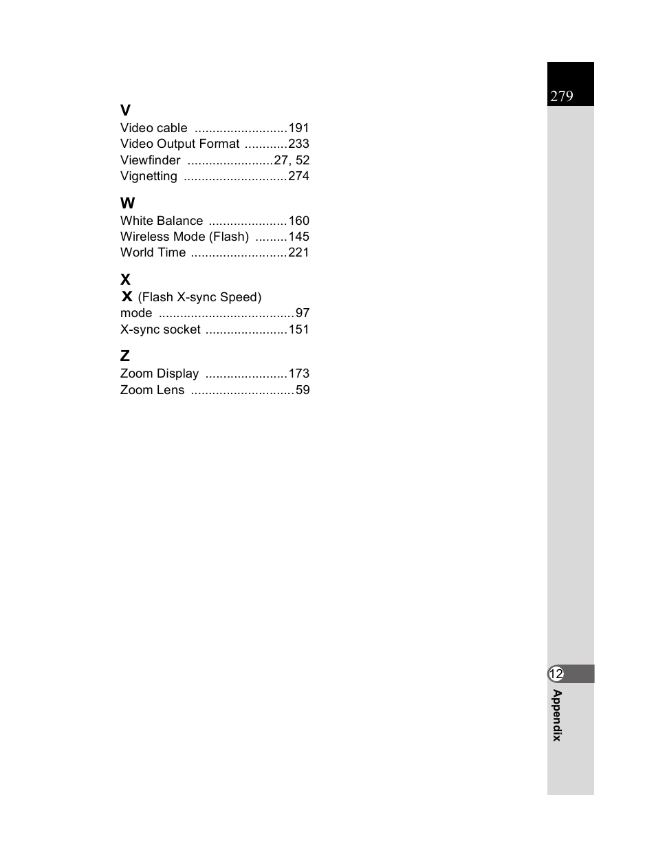 Pentax K20D User Manual | Page 280 / 286