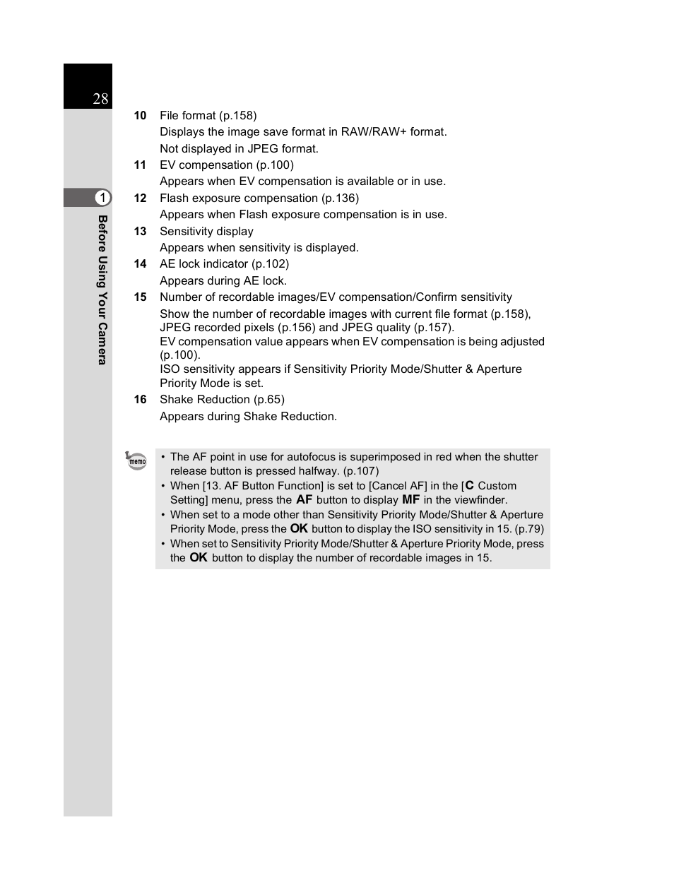 Pentax K20D User Manual | Page 29 / 286