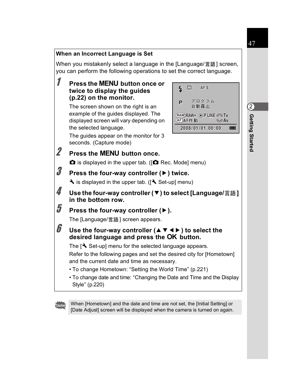 Pentax K20D User Manual | Page 48 / 286