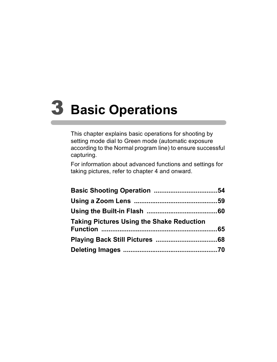 Basic operations | Pentax K20D User Manual | Page 54 / 286
