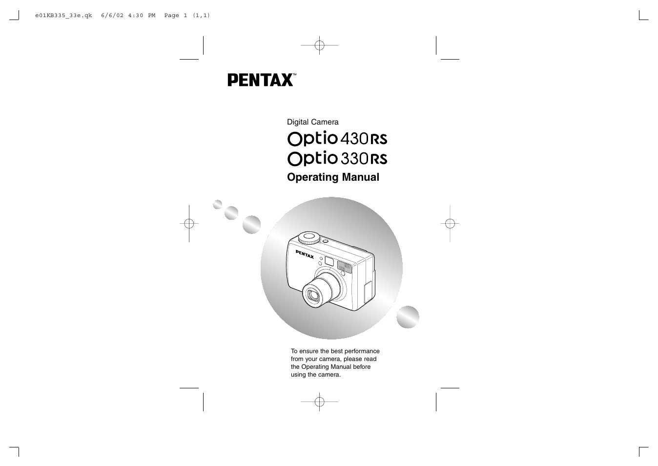 Pentax 330RS User Manual | 70 pages