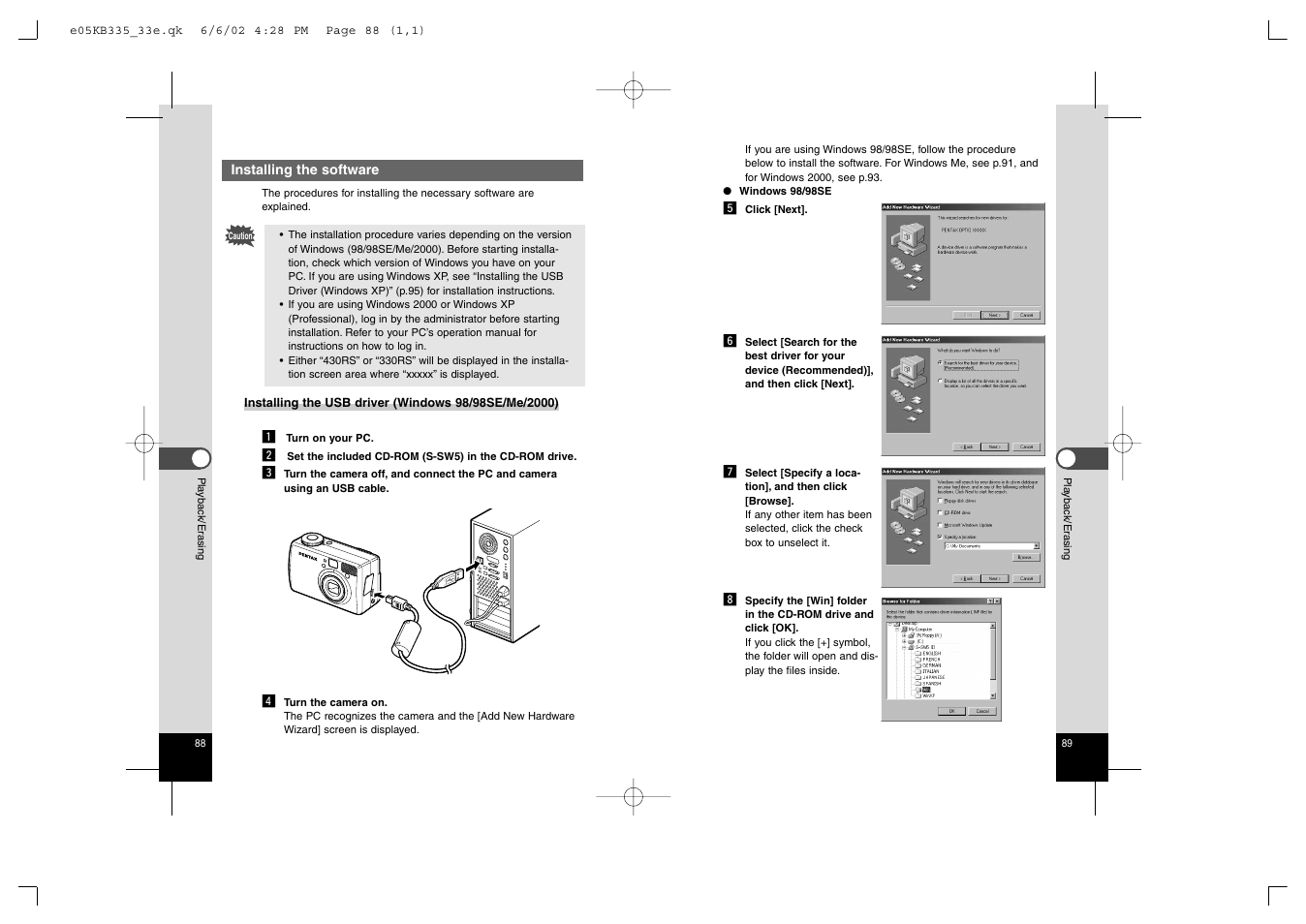 Pentax 330RS User Manual | Page 46 / 70