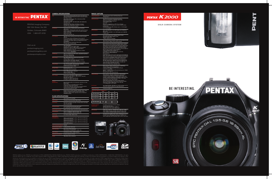 Pentax K2000 User Manual | 2 pages