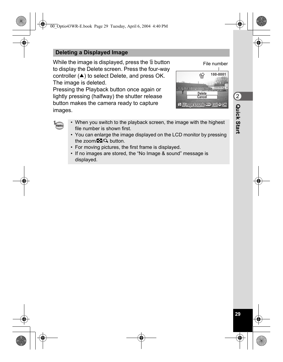 Pentax Optio Digital Camera 43WR User Manual | Page 31 / 128