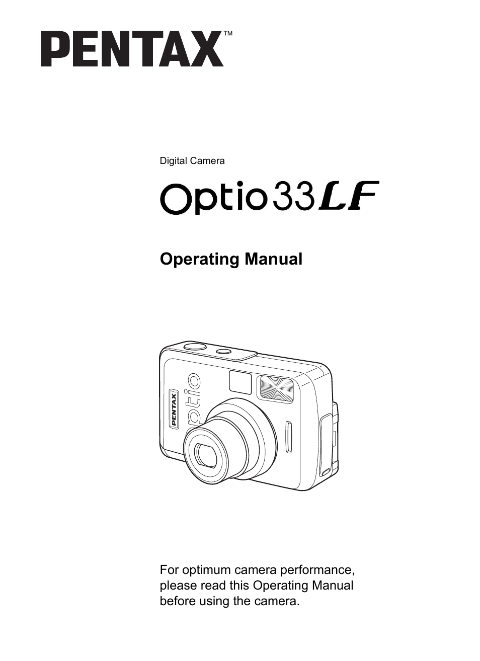 Pentax Optio 33LF User Manual | 106 pages