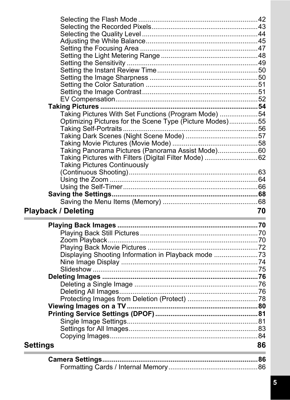 Pentax Optio 33LF User Manual | Page 7 / 106