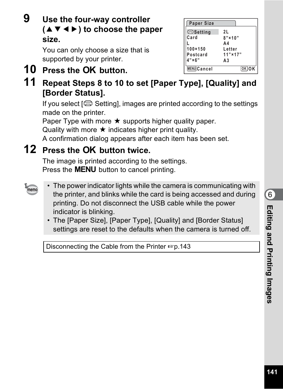 Press the 4 button, Press the 4 button twice | Pentax Digital Camera Optio WP User Manual | Page 143 / 188