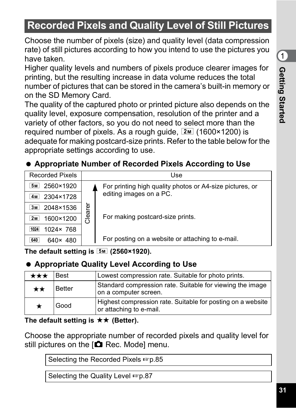 Pentax Digital Camera Optio WP User Manual | Page 33 / 188